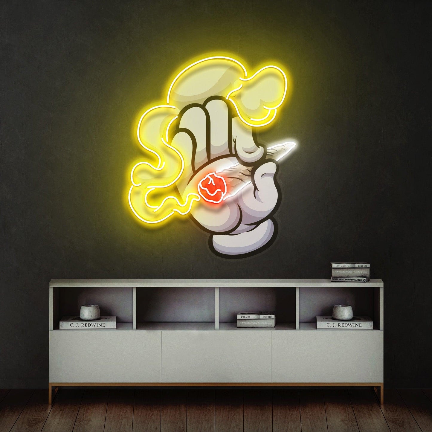 Hand Smoker Led Neon Acrylic Artwork - Neonzastudio