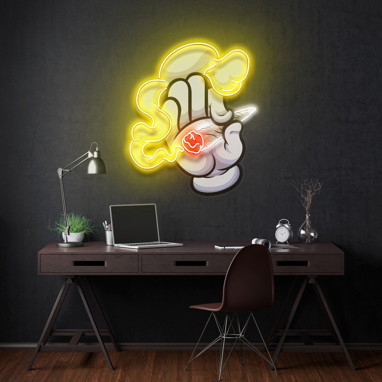 Hand Smoker Led Neon Acrylic Artwork - Neonzastudio
