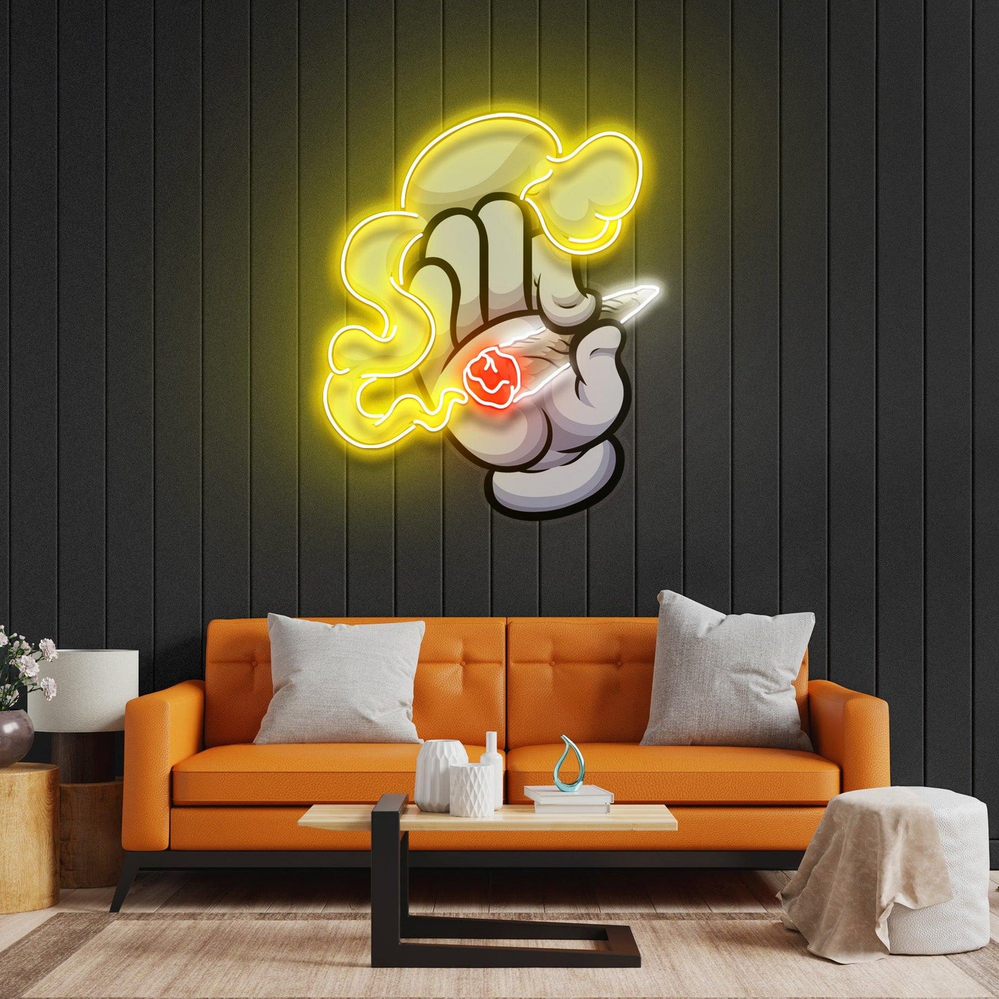 Hand Smoker Led Neon Acrylic Artwork - Neonzastudio