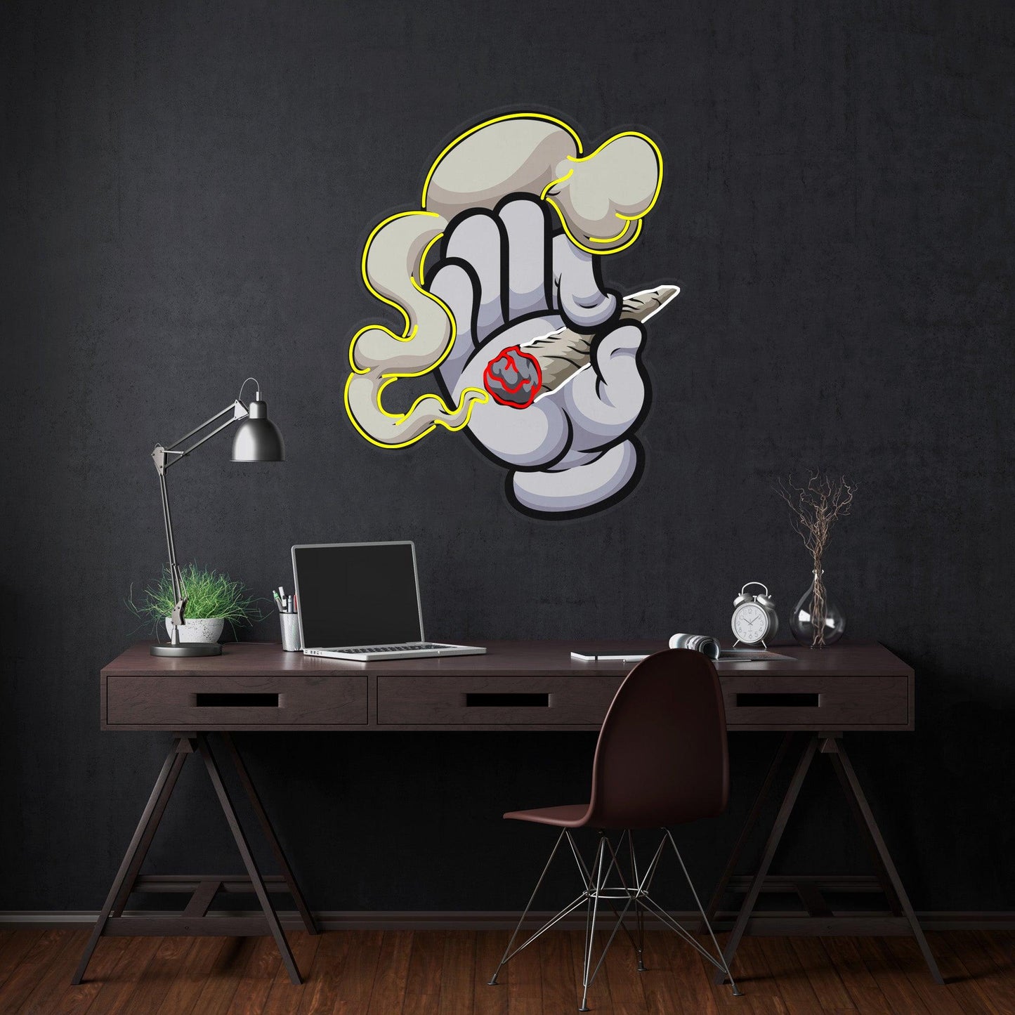 Hand Smoker Led Neon Acrylic Artwork - Neonzastudio