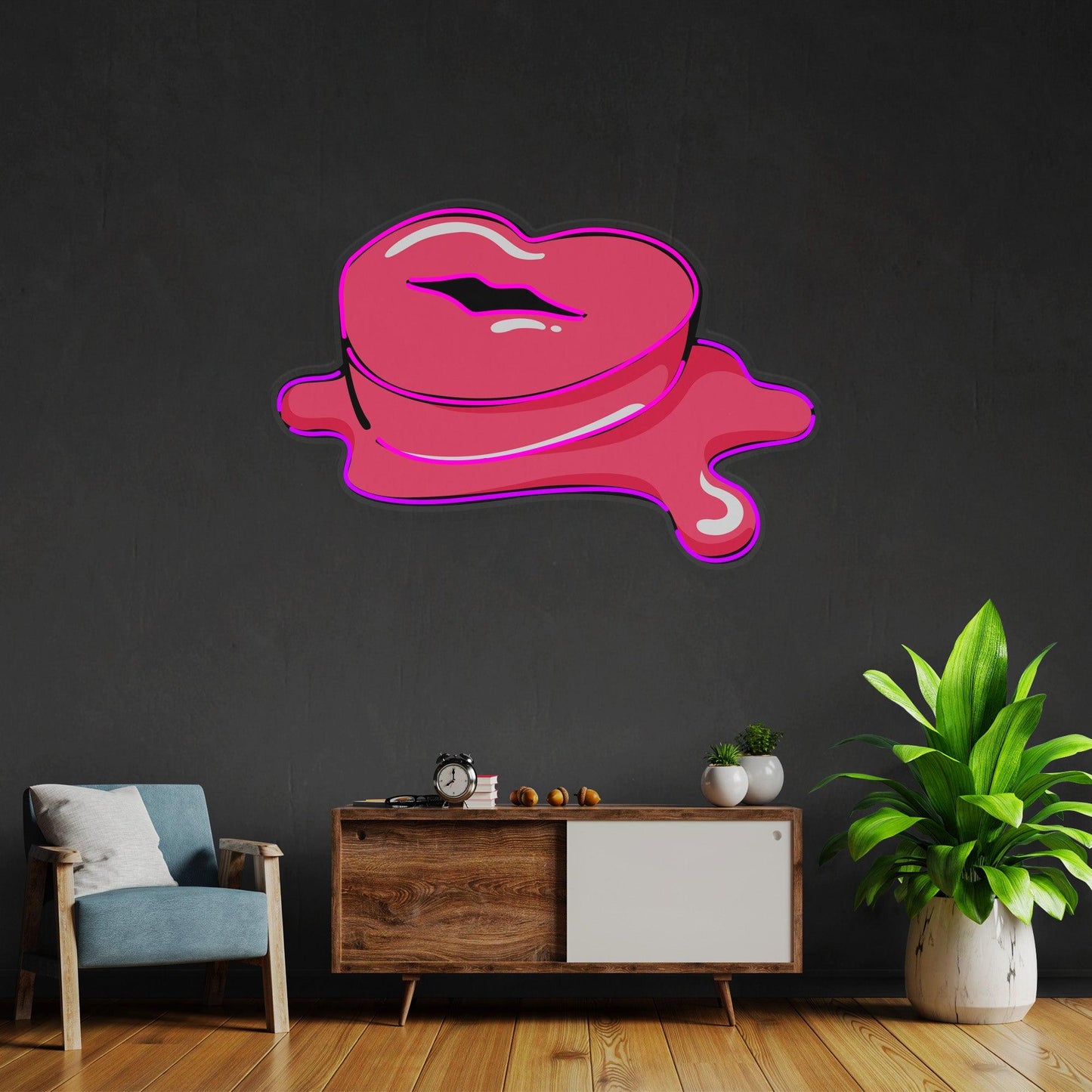 Lip Butter Led Neon Acrylic Artwork - Neonzastudio