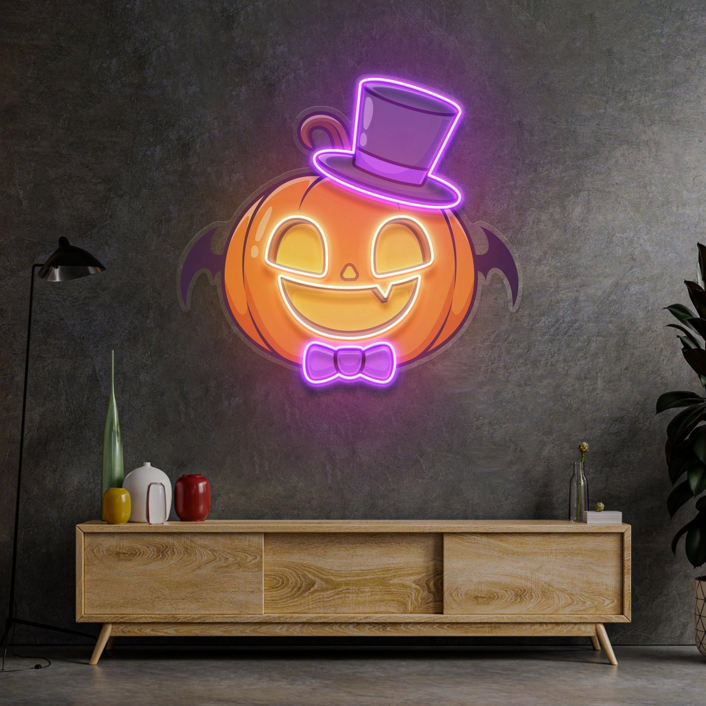 Magician Pumpkin LED Neon Sign Light Pop Art - Neonzastudio