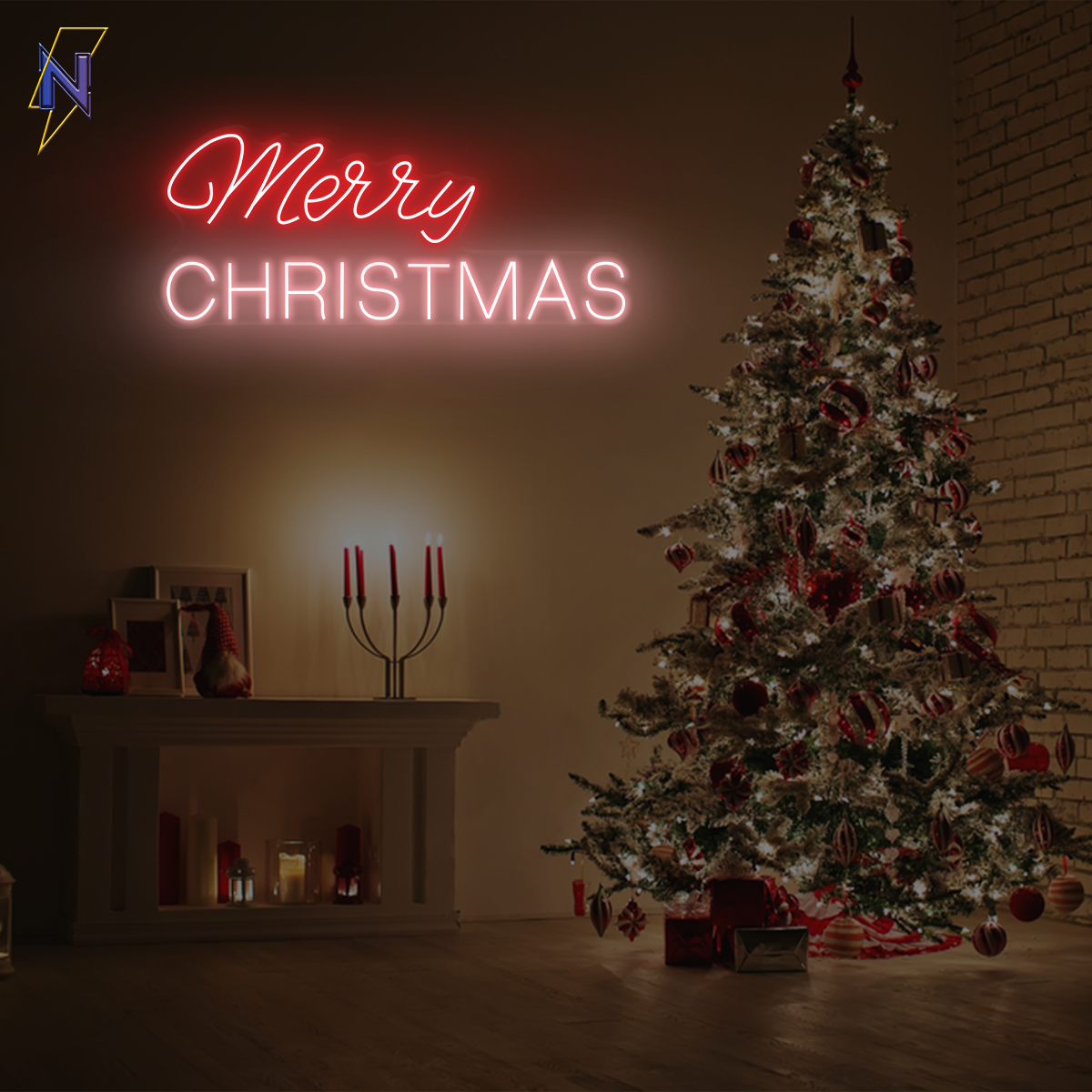 Merry christmas led neon sign - Neonzastudio