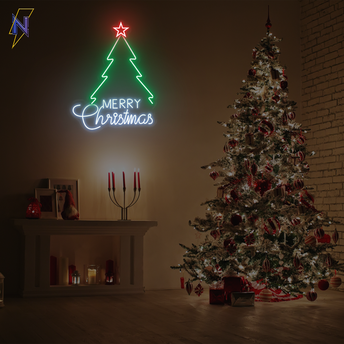 Merry Christmas Tree LED Neon Light - Neonzastudio