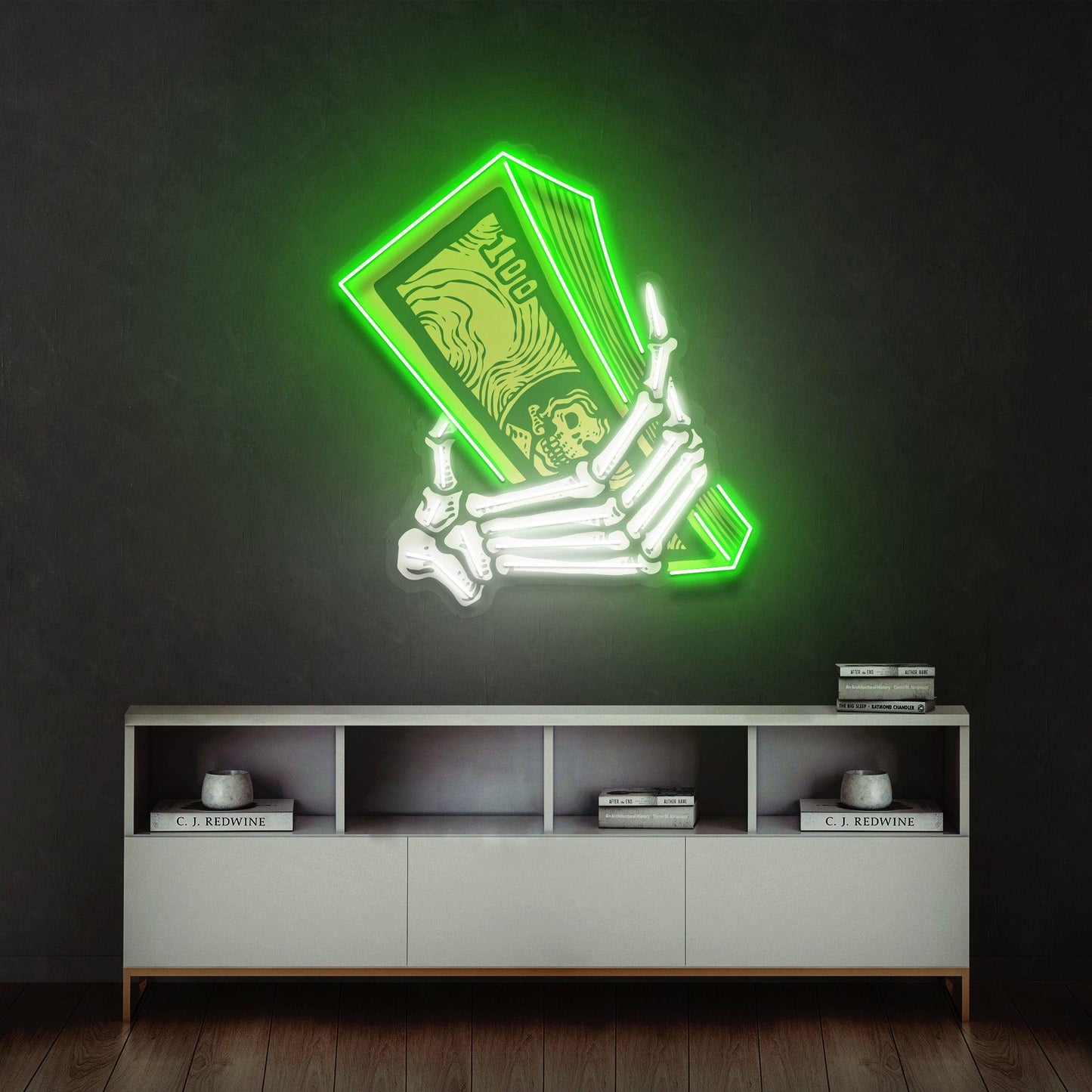 Money Hands Led Neon Acrylic Artwork - Neonzastudio