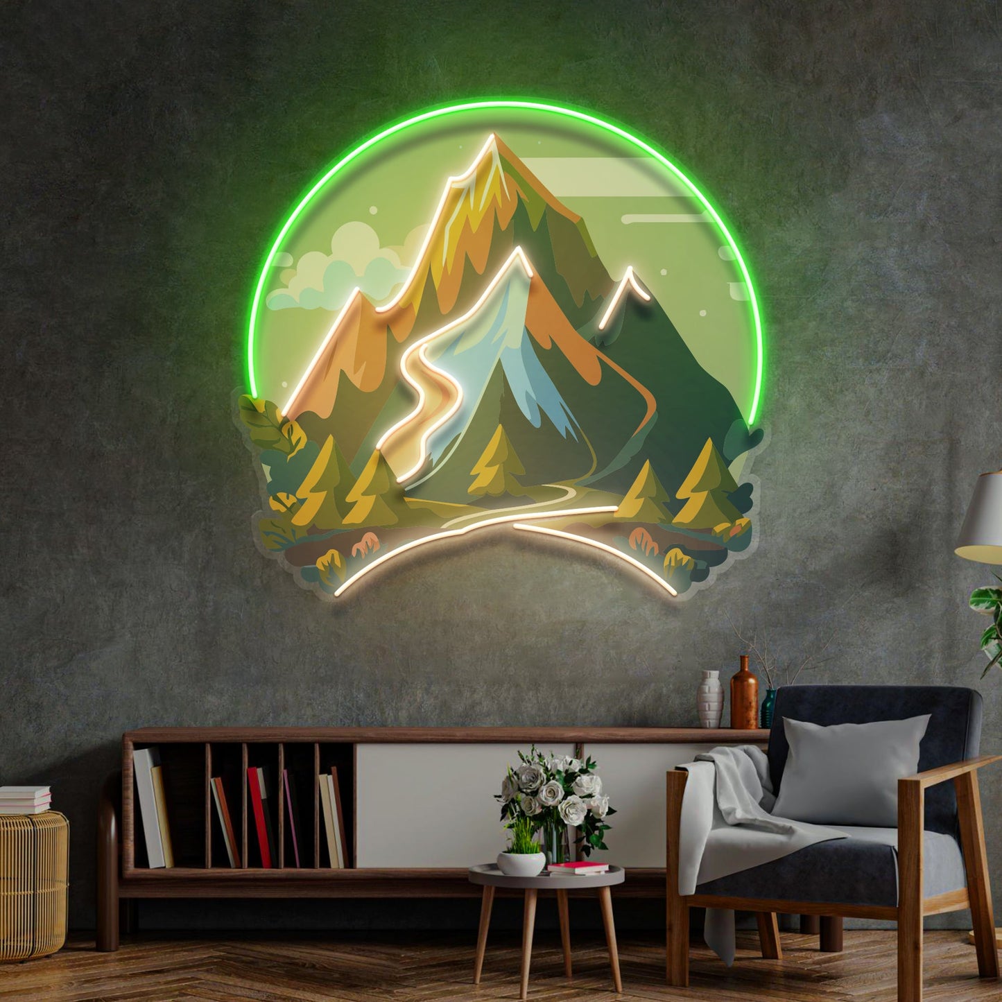 Moutain Landscape LED Neon Sign Light Pop Art - Neonzastudio