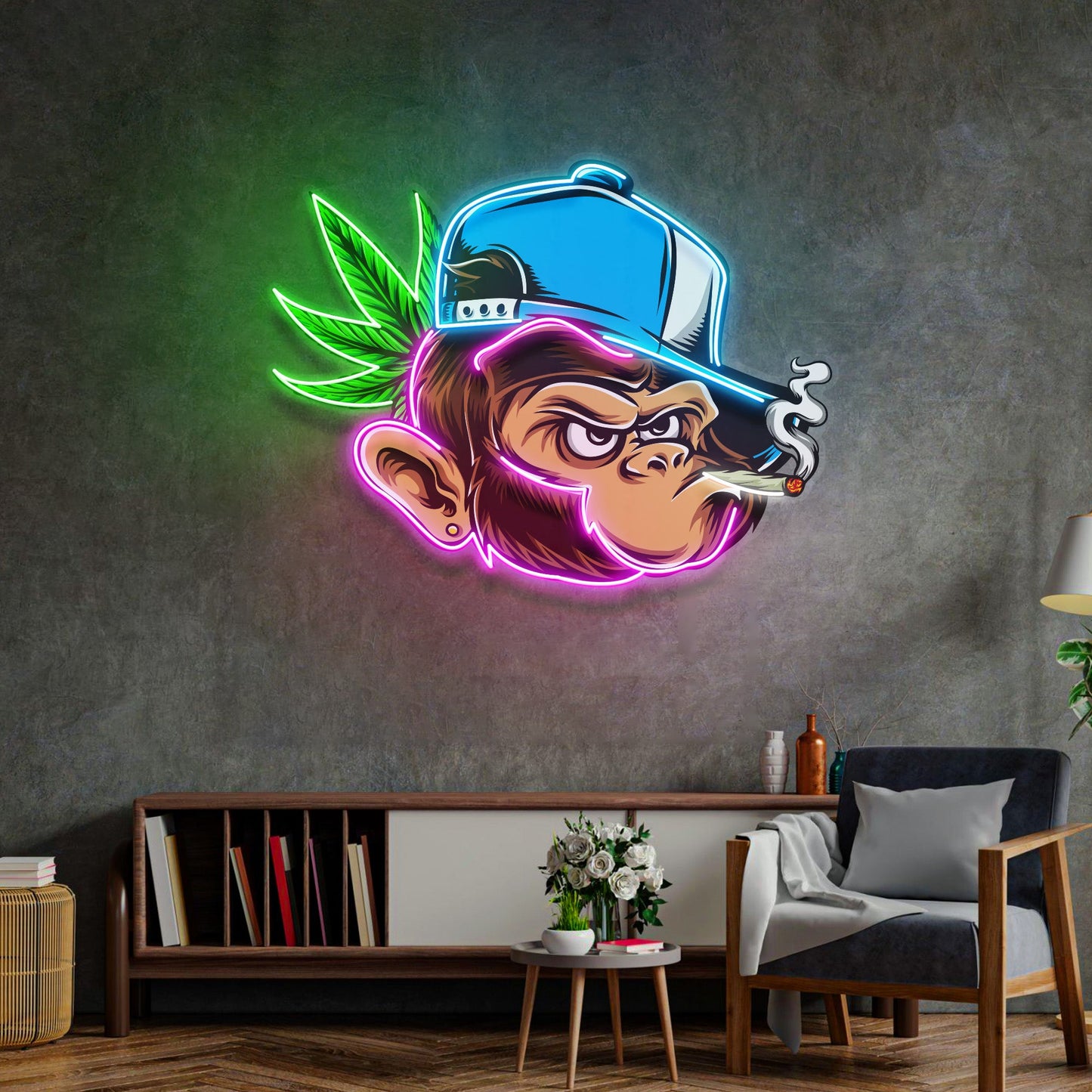 Naughty Monkey LED Neon Sign Light Pop Art - Neonzastudio
