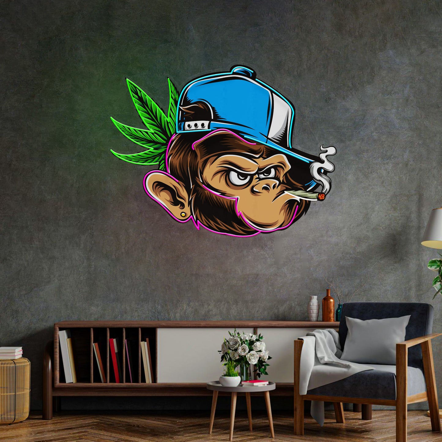 Naughty Monkey LED Neon Sign Light Pop Art - Neonzastudio