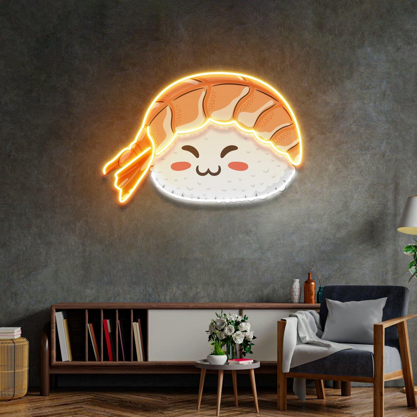 Nigiri Sushi Neon Acrylic Artwork - Neonzastudio