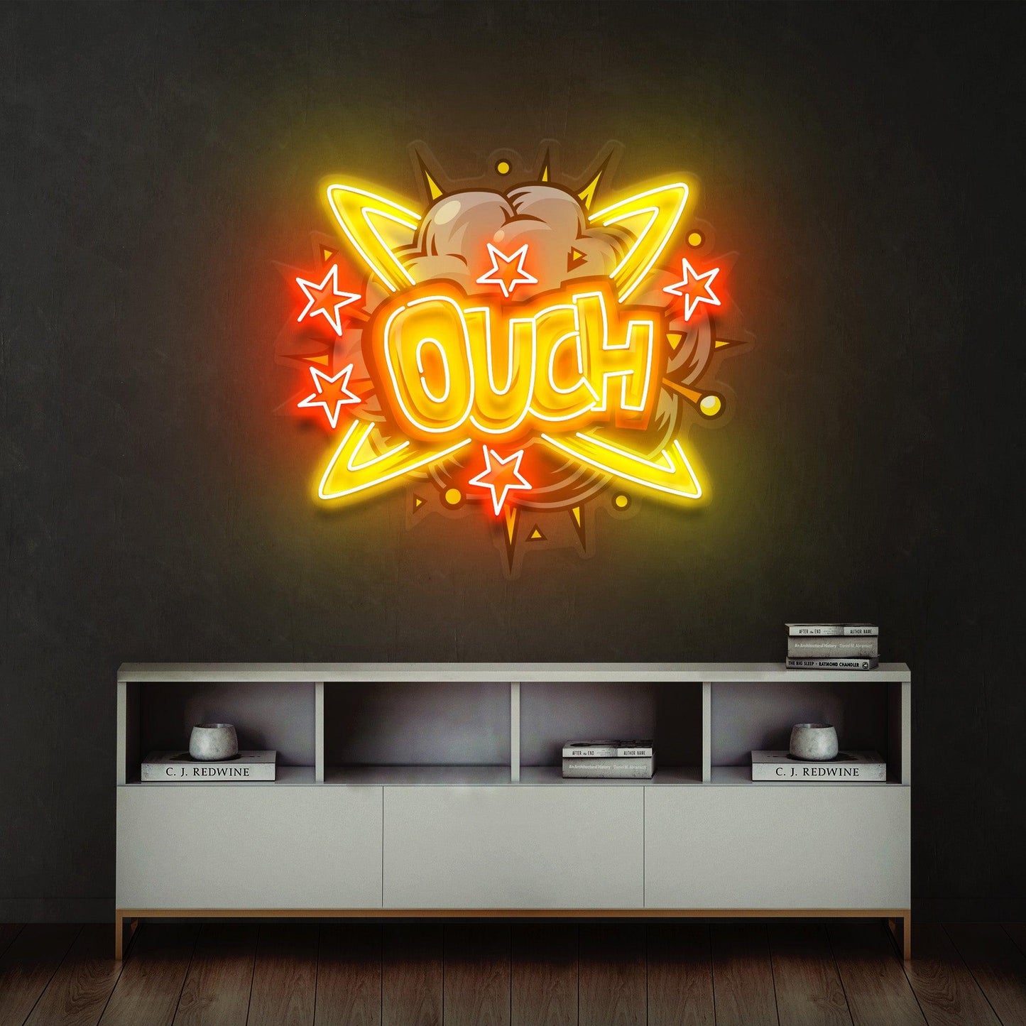 OUCH Led Neon Acrylic Artwork - Neonzastudio