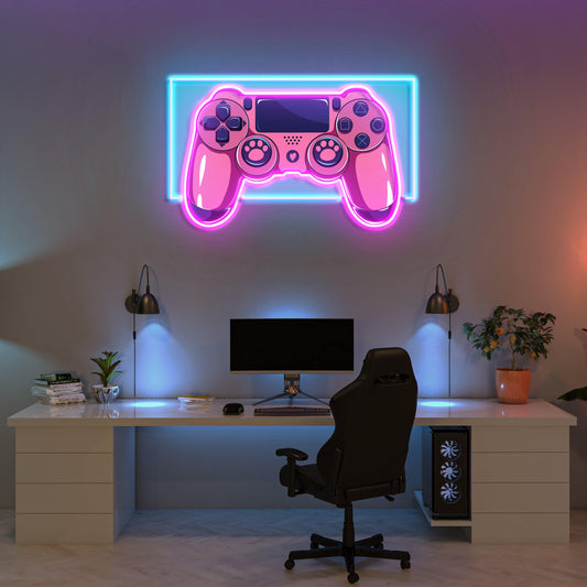 Pink Controller Led Neon Acrylic Artwork - Neonzastudio