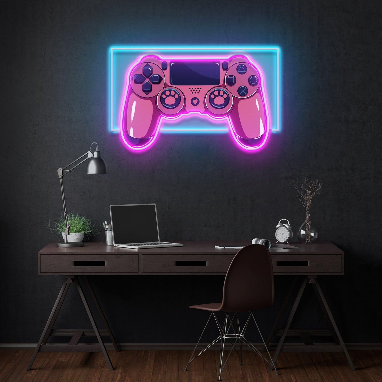 Pink Controller Led Neon Acrylic Artwork - Neonzastudio