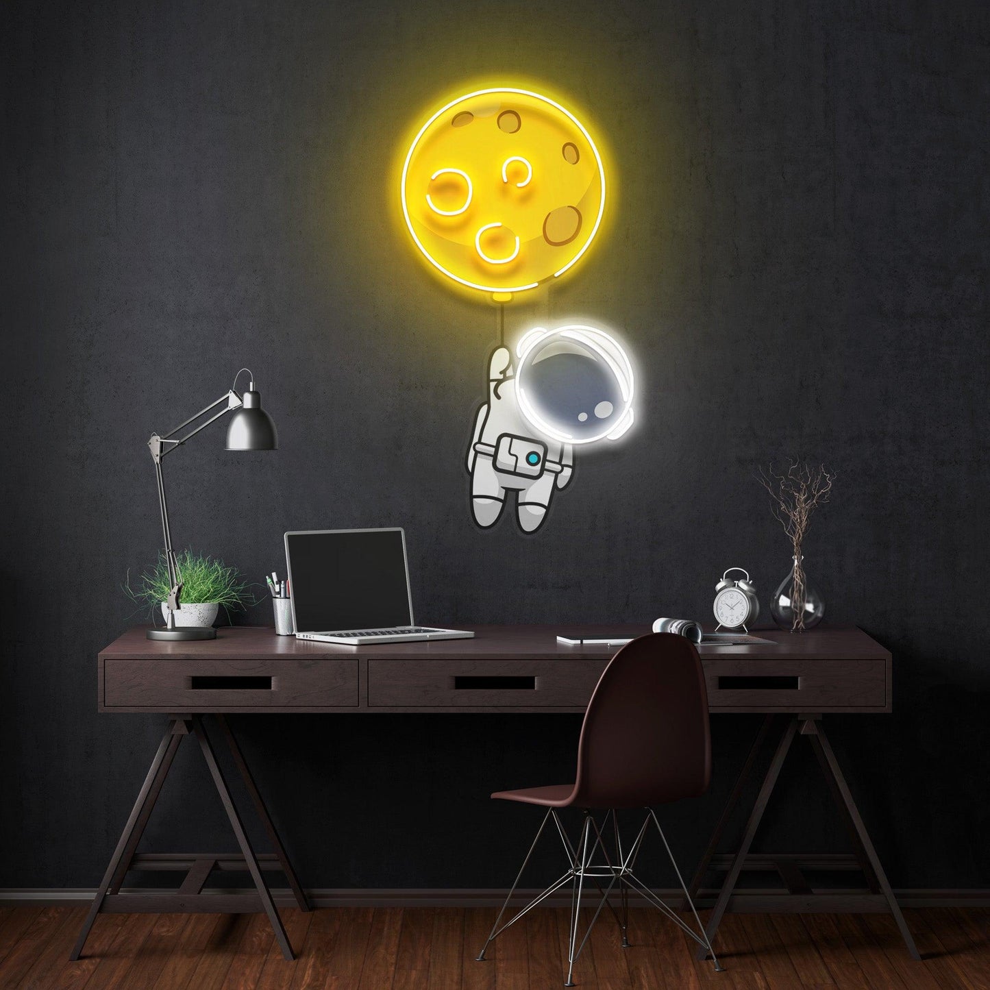 Planet Balloon Led Neon Acrylic Artwork - Neonzastudio