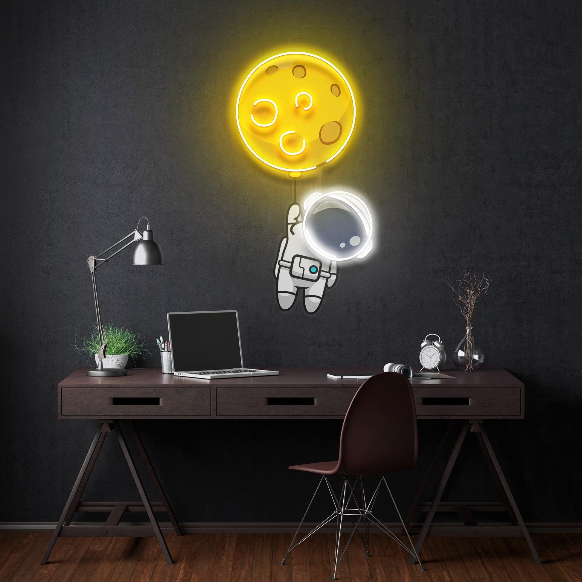 Planet Balloon Led Neon Acrylic Artwork - Neonzastudio