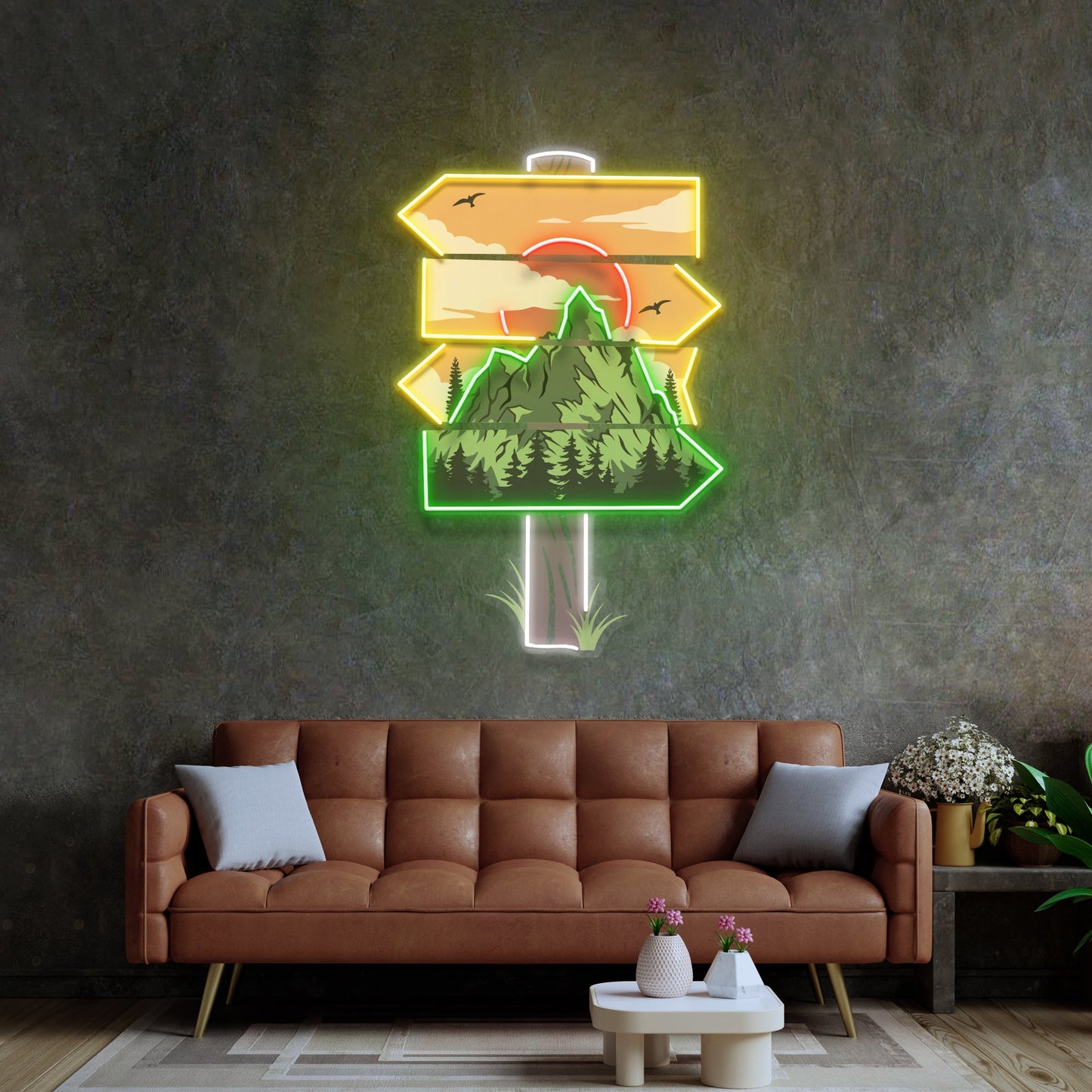 Red Moon Forestry LED Neon Sign Light Pop Art - Neonzastudio