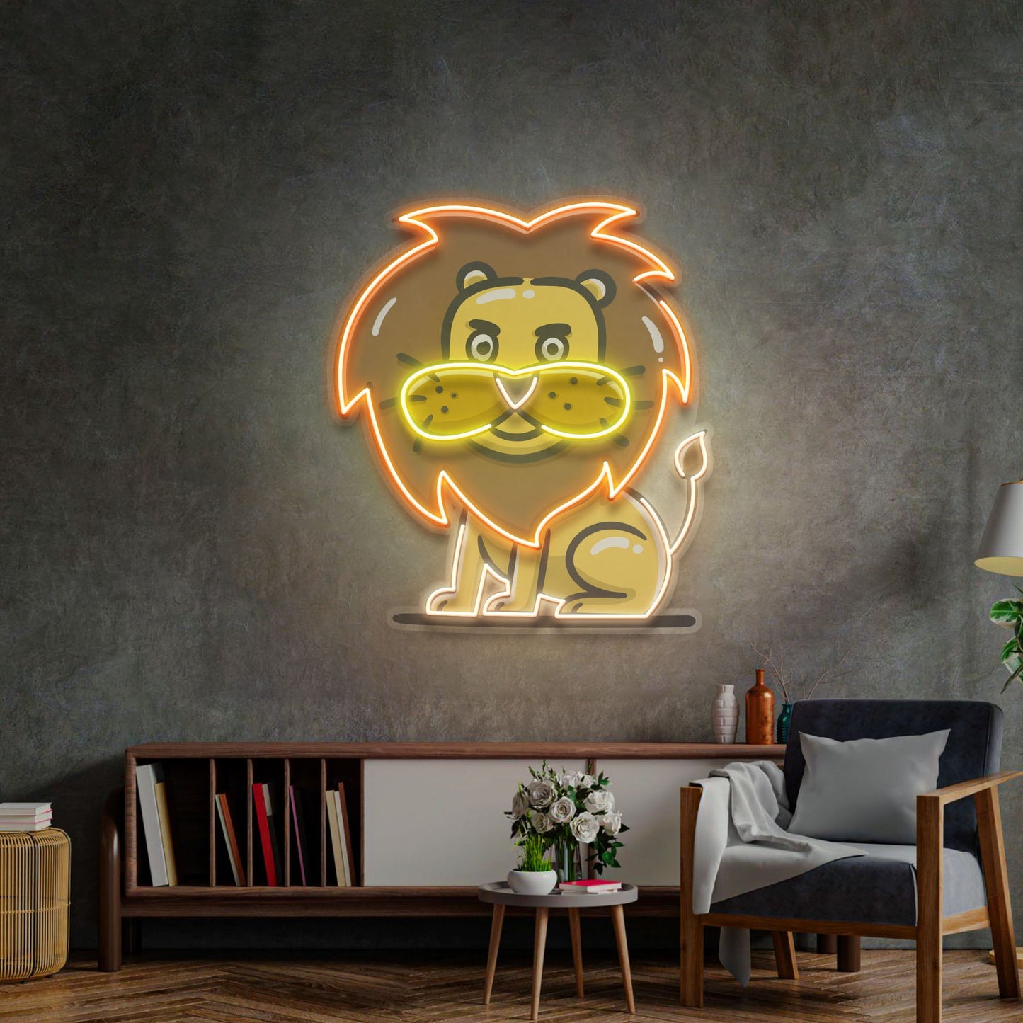 Stupid Lion LED Neon Sign Light Pop Art - Neonzastudio