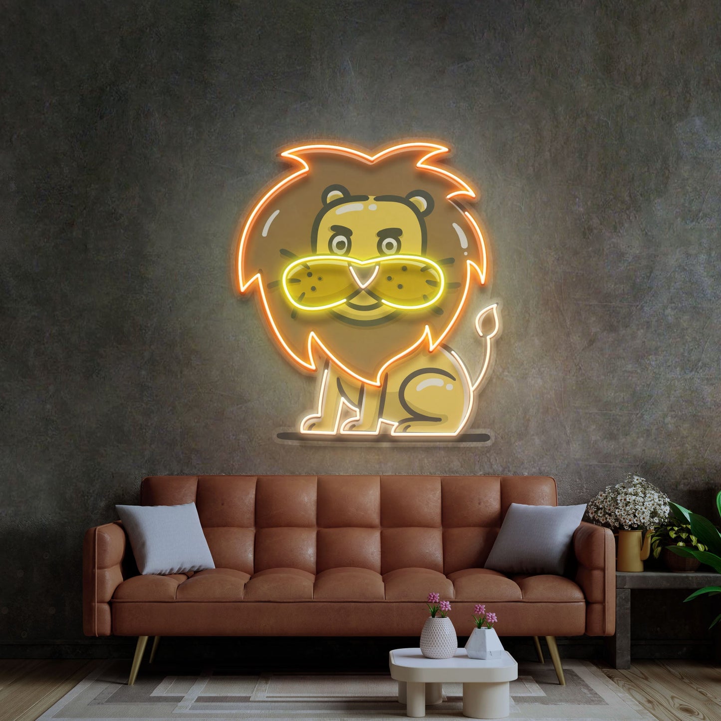 Stupid Lion LED Neon Sign Light Pop Art - Neonzastudio