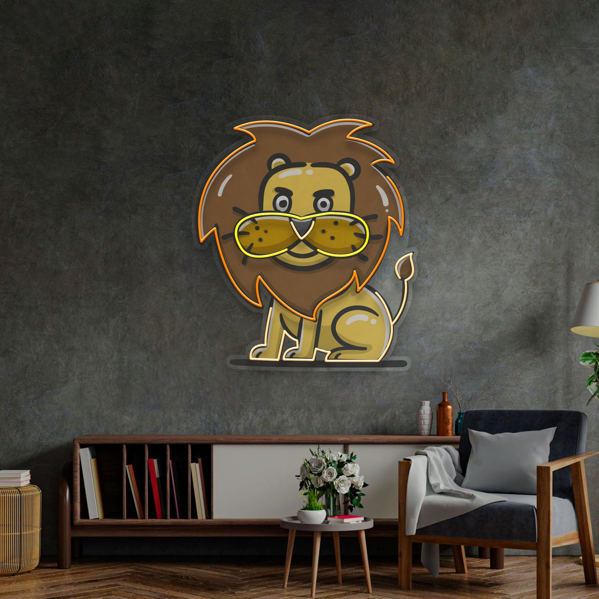 Stupid Lion LED Neon Sign Light Pop Art - Neonzastudio