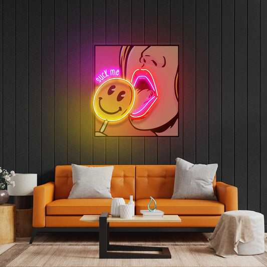 Suck Me Led Neon Acrylic Artwork - Neonzastudio