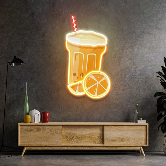 Summer Refreshments Neon Acrylic Artwork - Neonzastudio