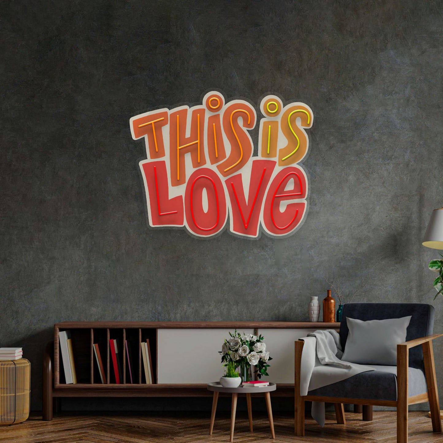 This Is Love LED Neon Sign Light Pop Art - Neonzastudio