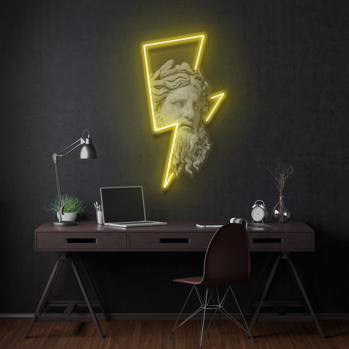 The Zeus and Thunderbolt Led Neon Acrylic Artwork - Neonzastudio