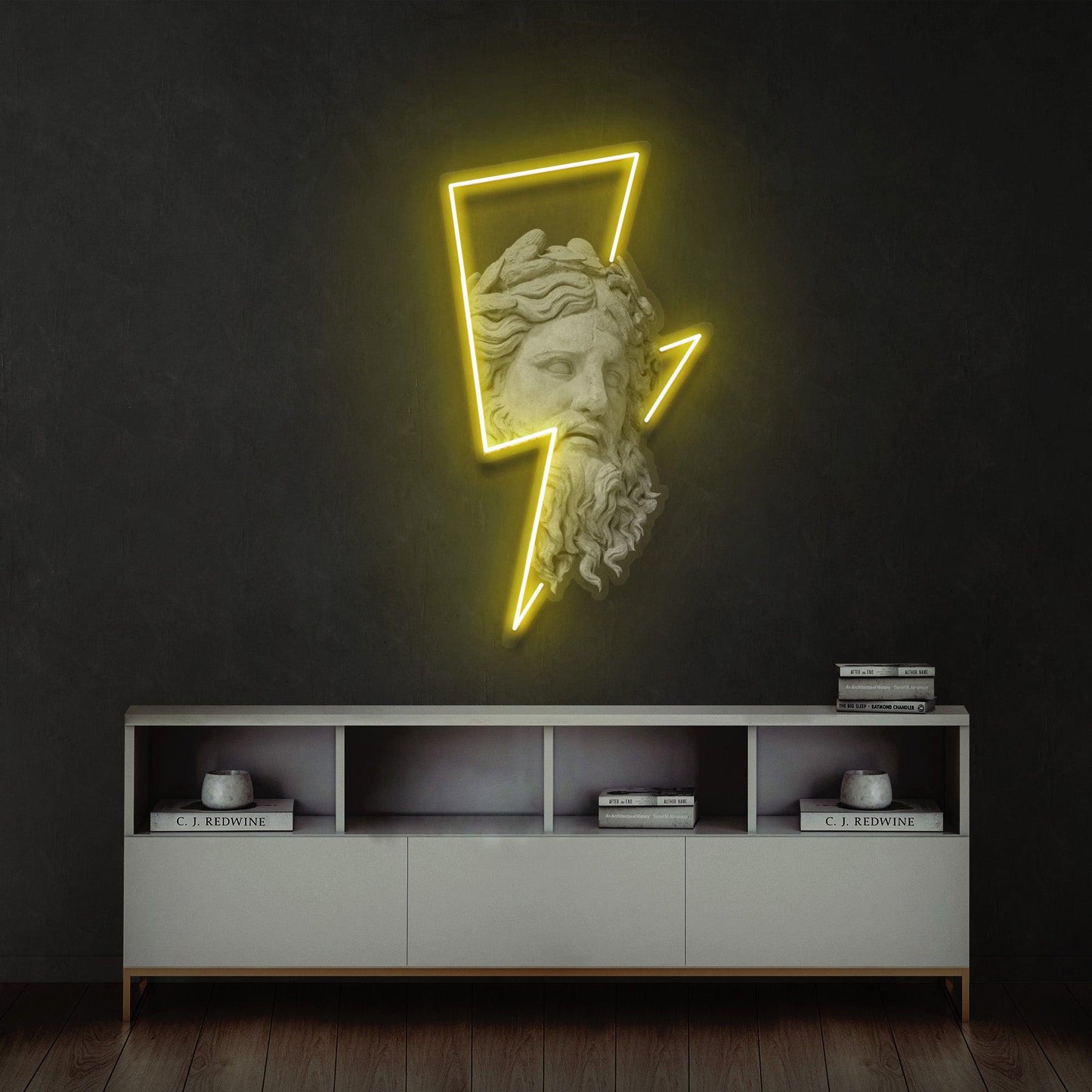 The Zeus and Thunderbolt Led Neon Acrylic Artwork - Neonzastudio