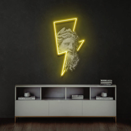 The Zeus and Thunderbolt Led Neon Acrylic Artwork - Neonzastudio