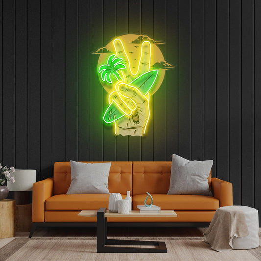 The Beach Led Neon Acrylic Artwork - Neonzastudio