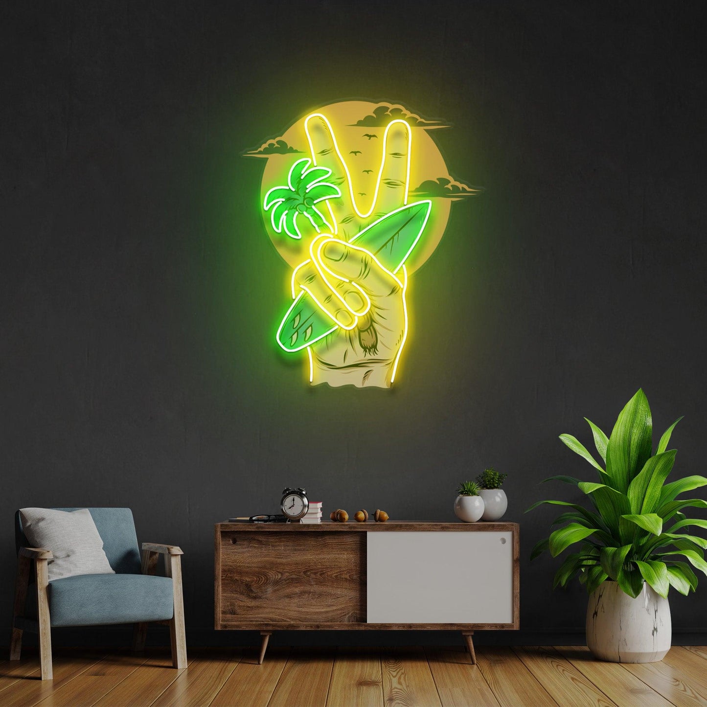 The Beach Led Neon Acrylic Artwork - Neonzastudio