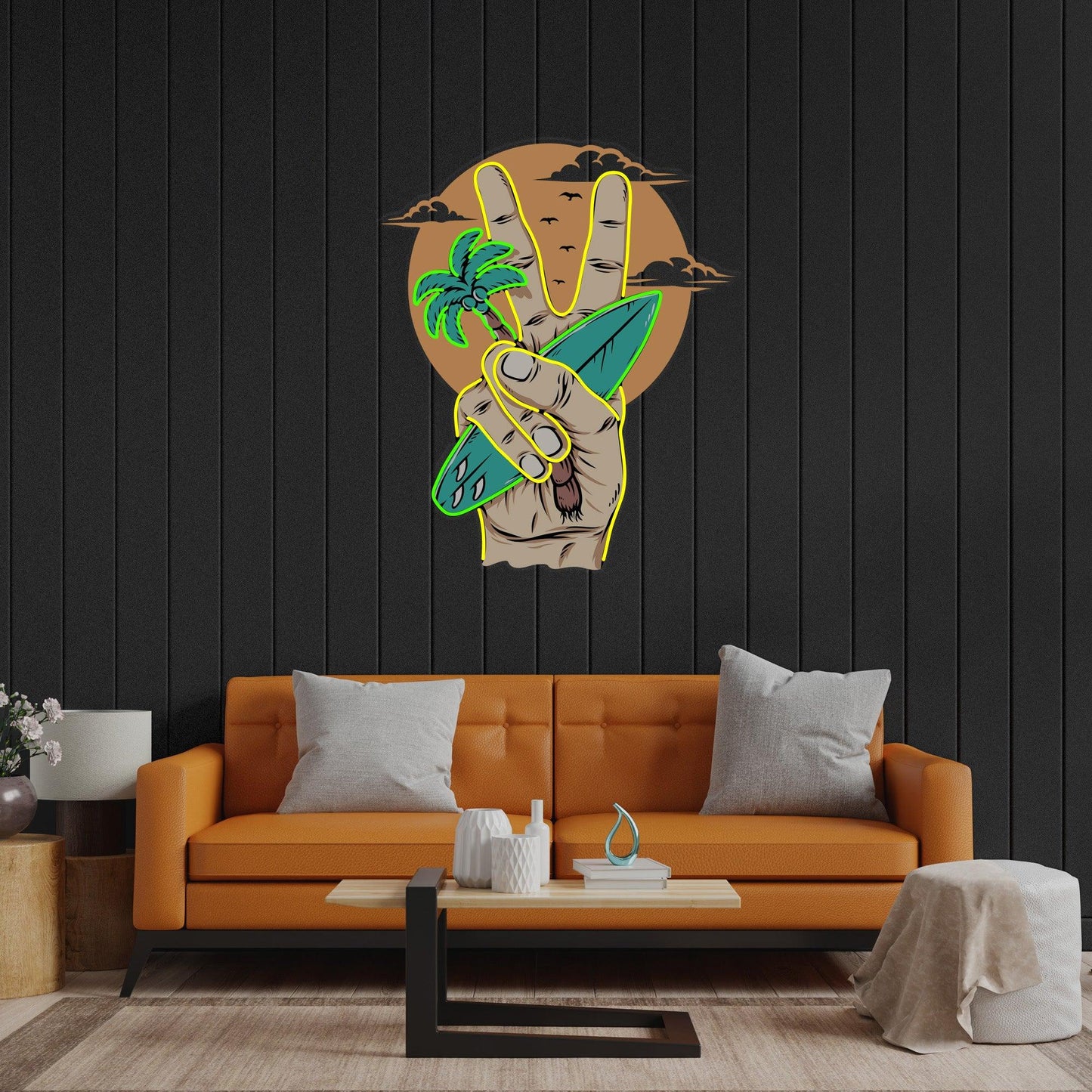The Beach Led Neon Acrylic Artwork - Neonzastudio