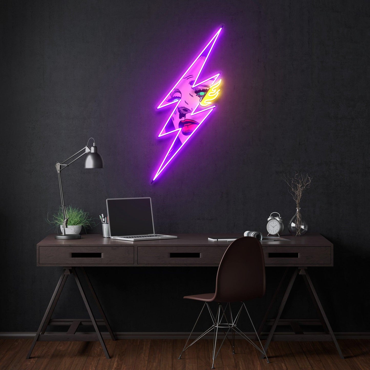 Thunder Girl Led Neon Acrylic Artwork - Neonzastudio