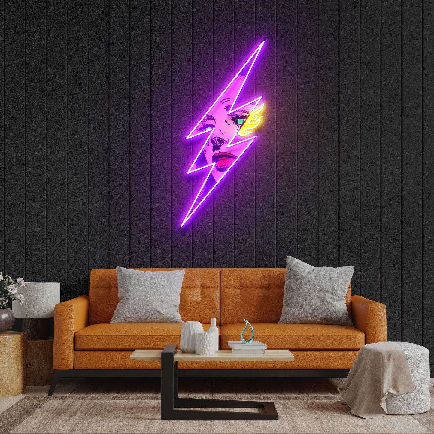 Thunder Girl Led Neon Acrylic Artwork - Neonzastudio