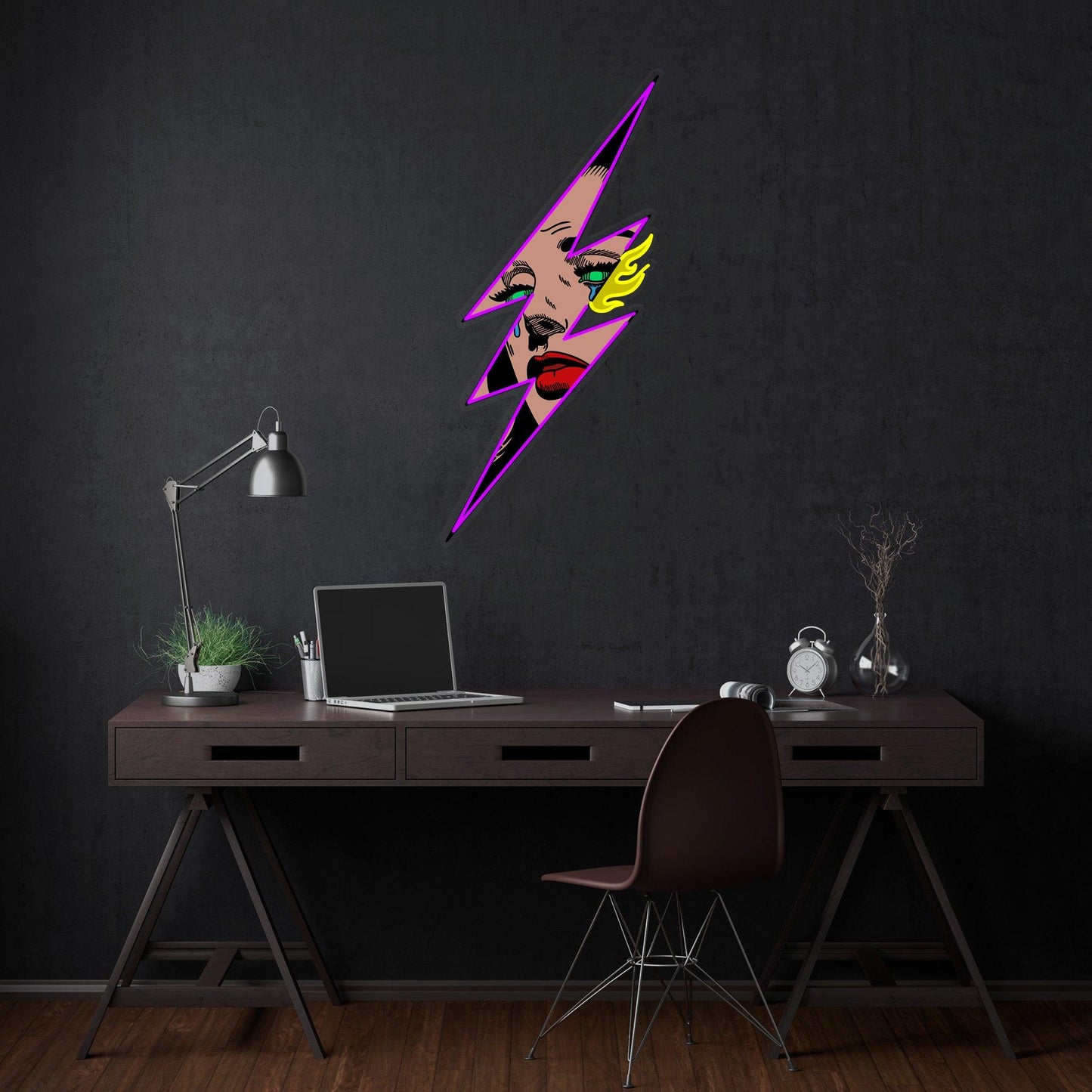 Thunder Girl Led Neon Acrylic Artwork - Neonzastudio
