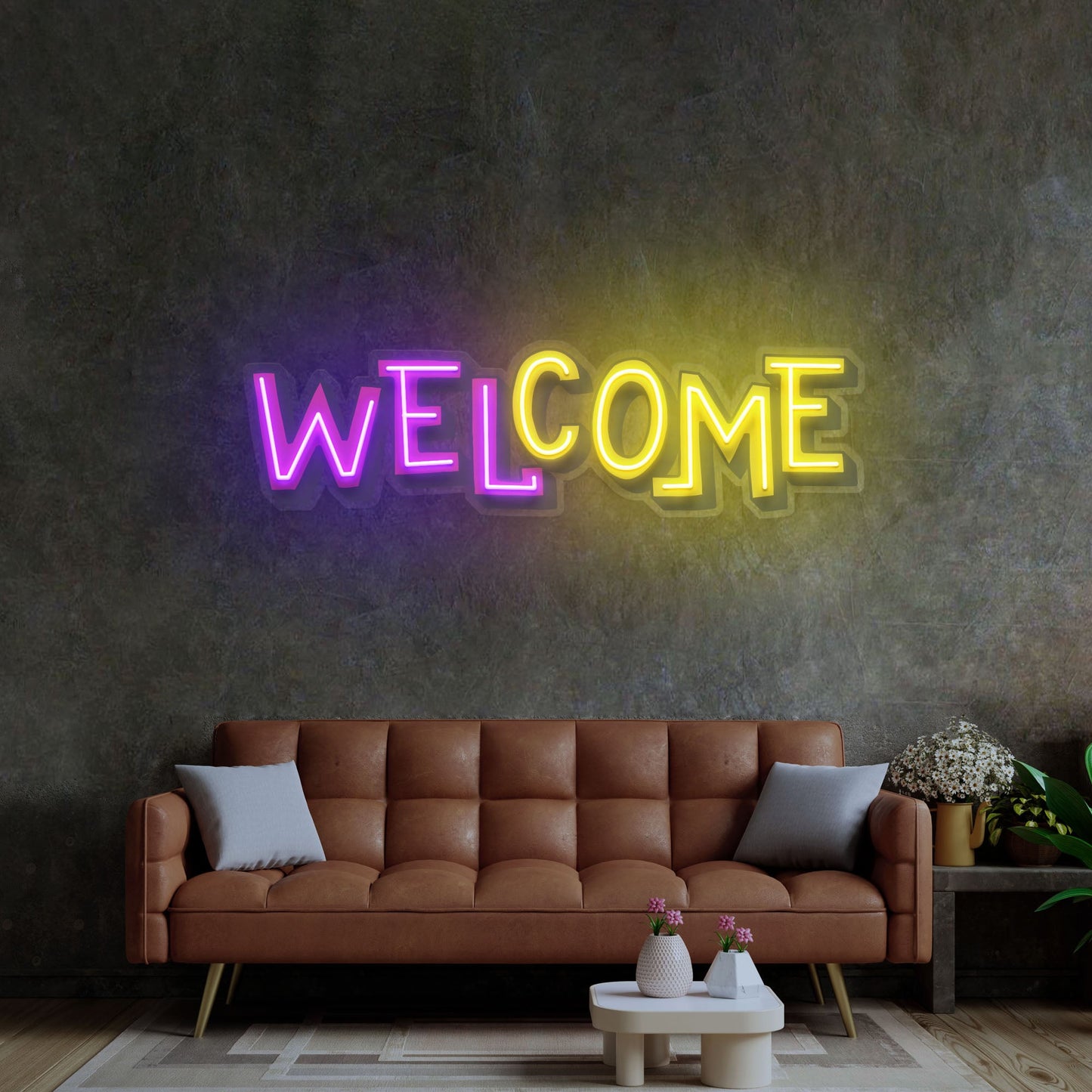 Welcome LED Neon Sign Light Pop Art - Neonzastudio