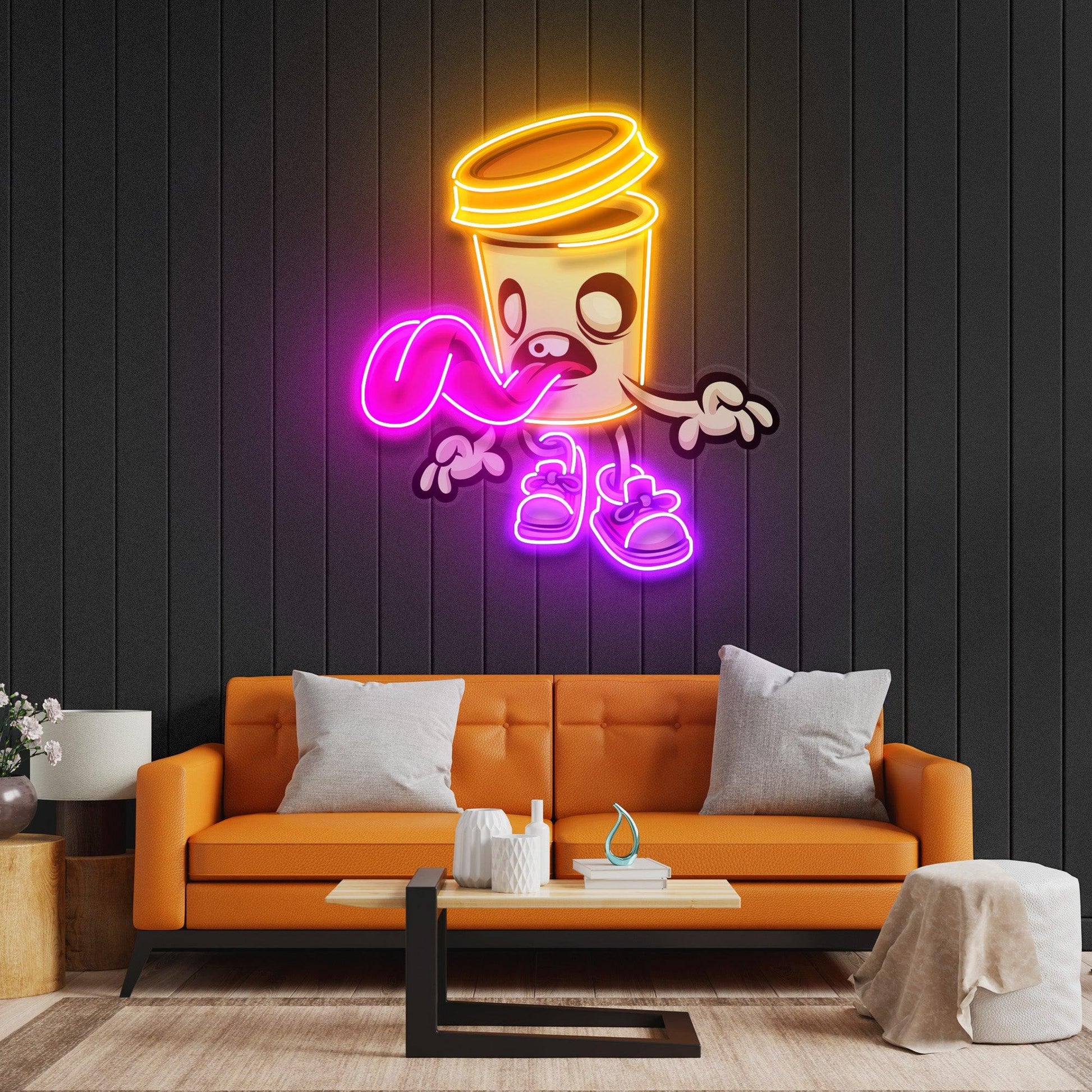 Zombie Cup Led Neon Acrylic Artwork - Neonzastudio
