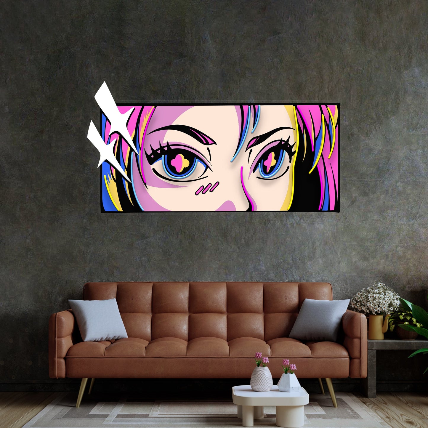 Anime Eyes 1 LED Neon Sign Light Pop Art - Neonzastudio
