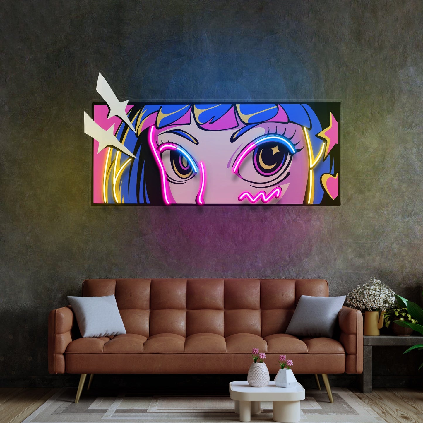 Anime Eyes 2 LED Neon Sign Light Pop Art - Neonzastudio