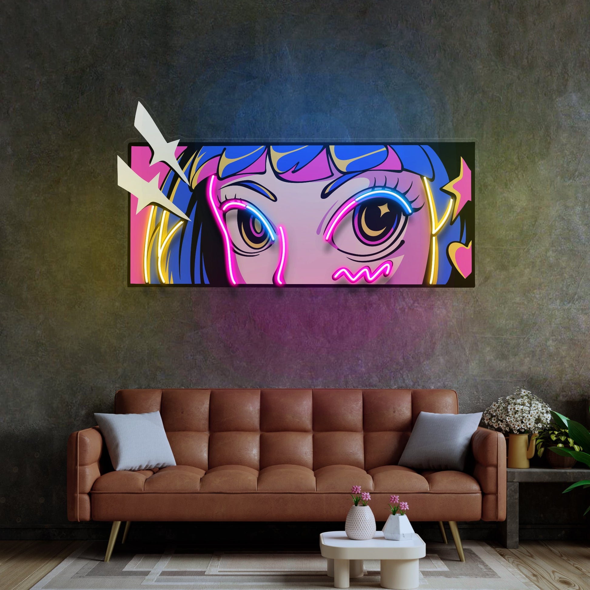 Anime Eyes 2 LED Neon Sign Light Pop Art - Neonzastudio