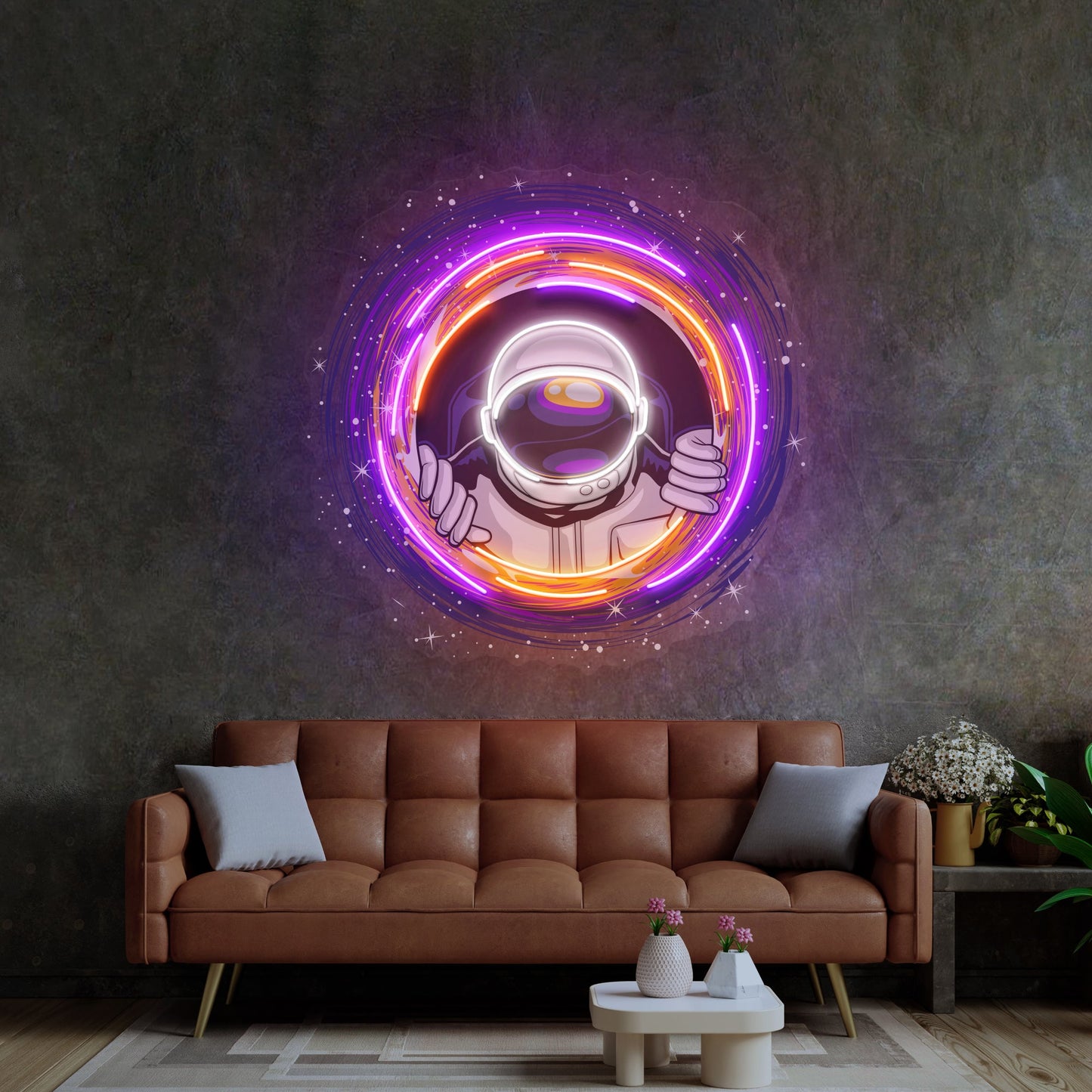 Astronauts Black Holes LED Neon Sign Light Pop Art - Neonzastudio