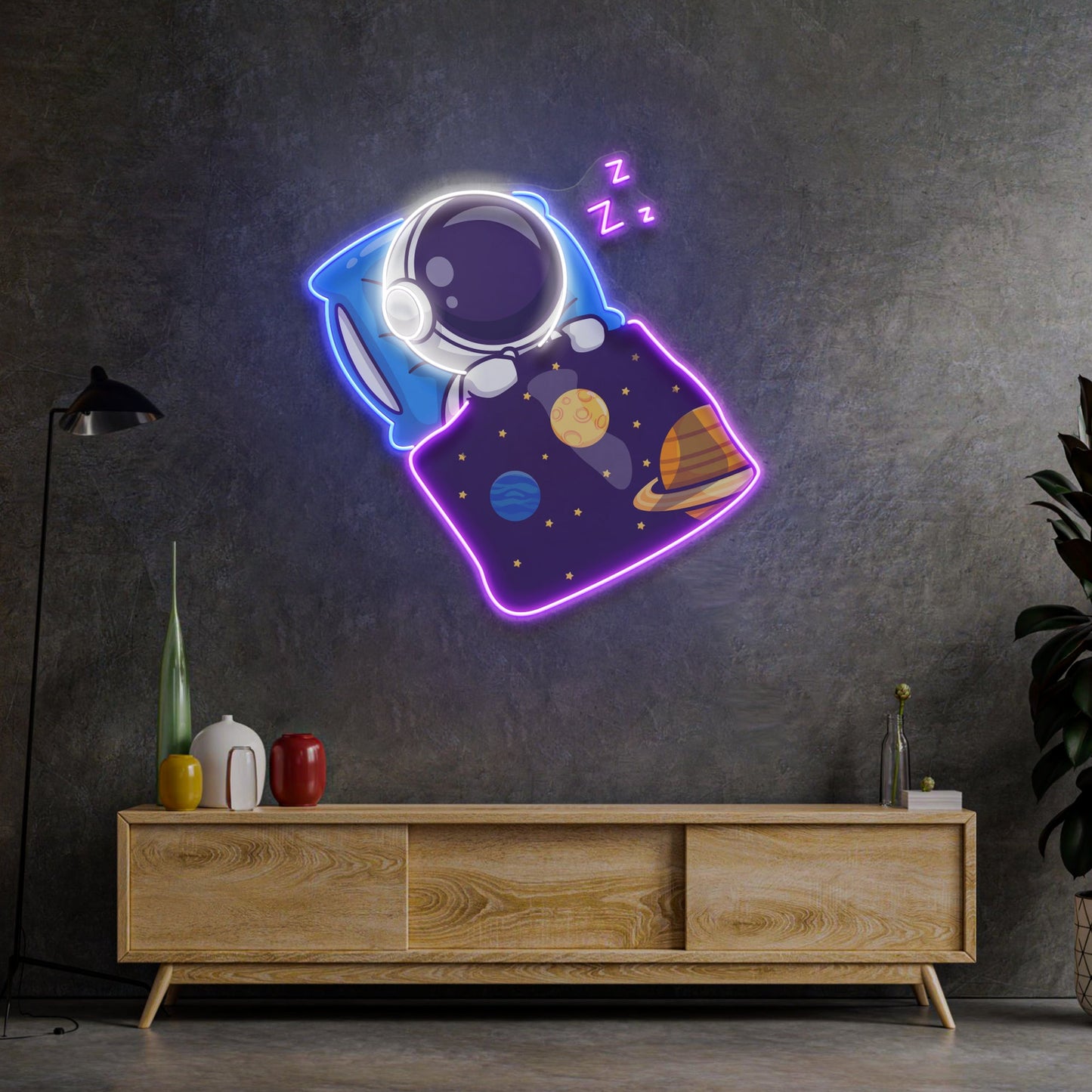 Astronaut Sleep LED Neon Sign Light Pop Art - Neonzastudio