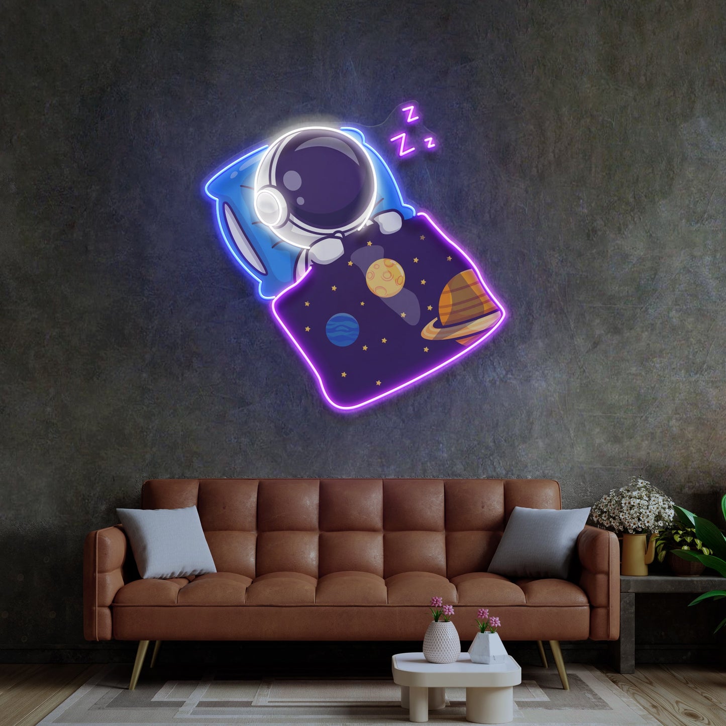 Astronaut Sleep LED Neon Sign Light Pop Art - Neonzastudio