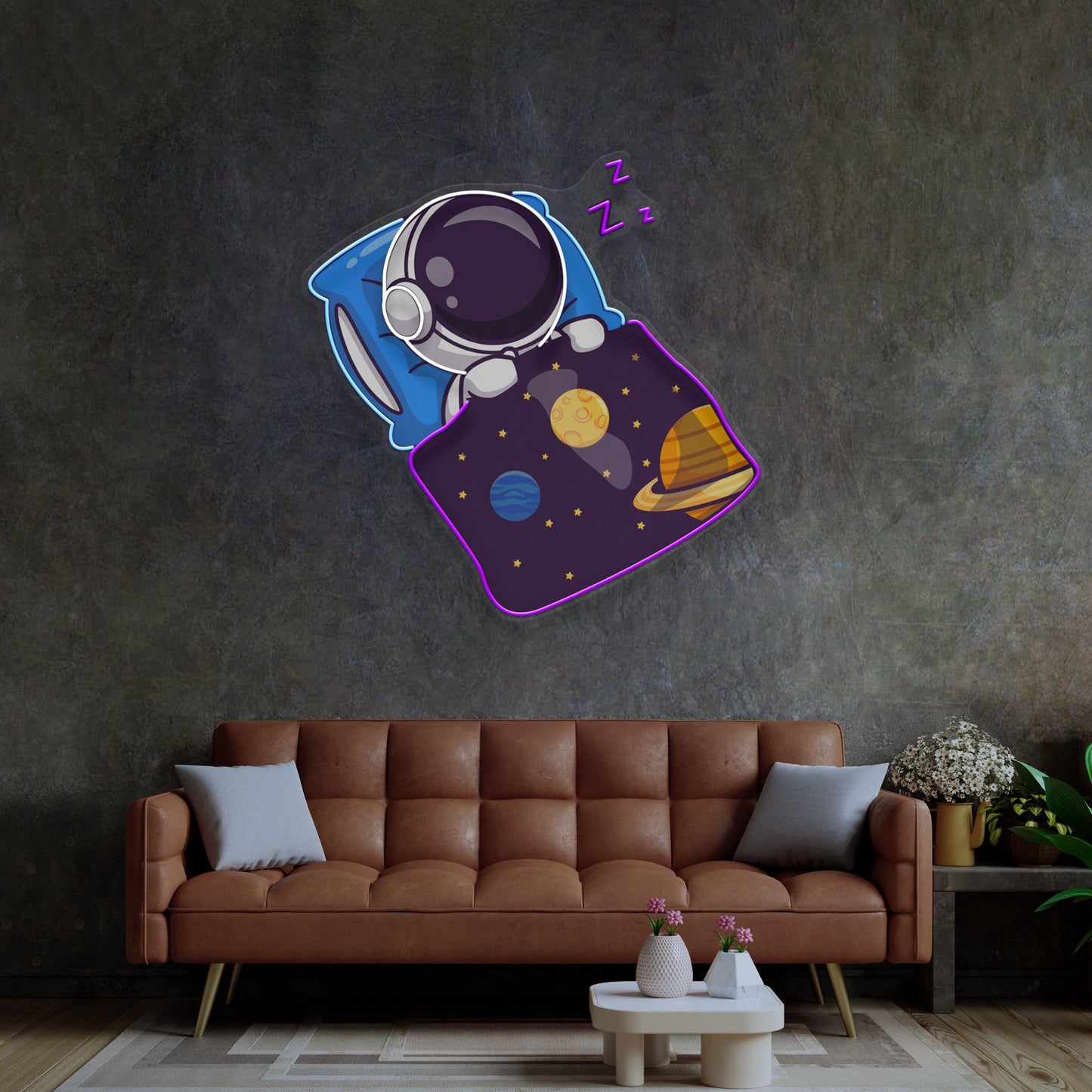 Astronaut Sleep LED Neon Sign Light Pop Art - Neonzastudio