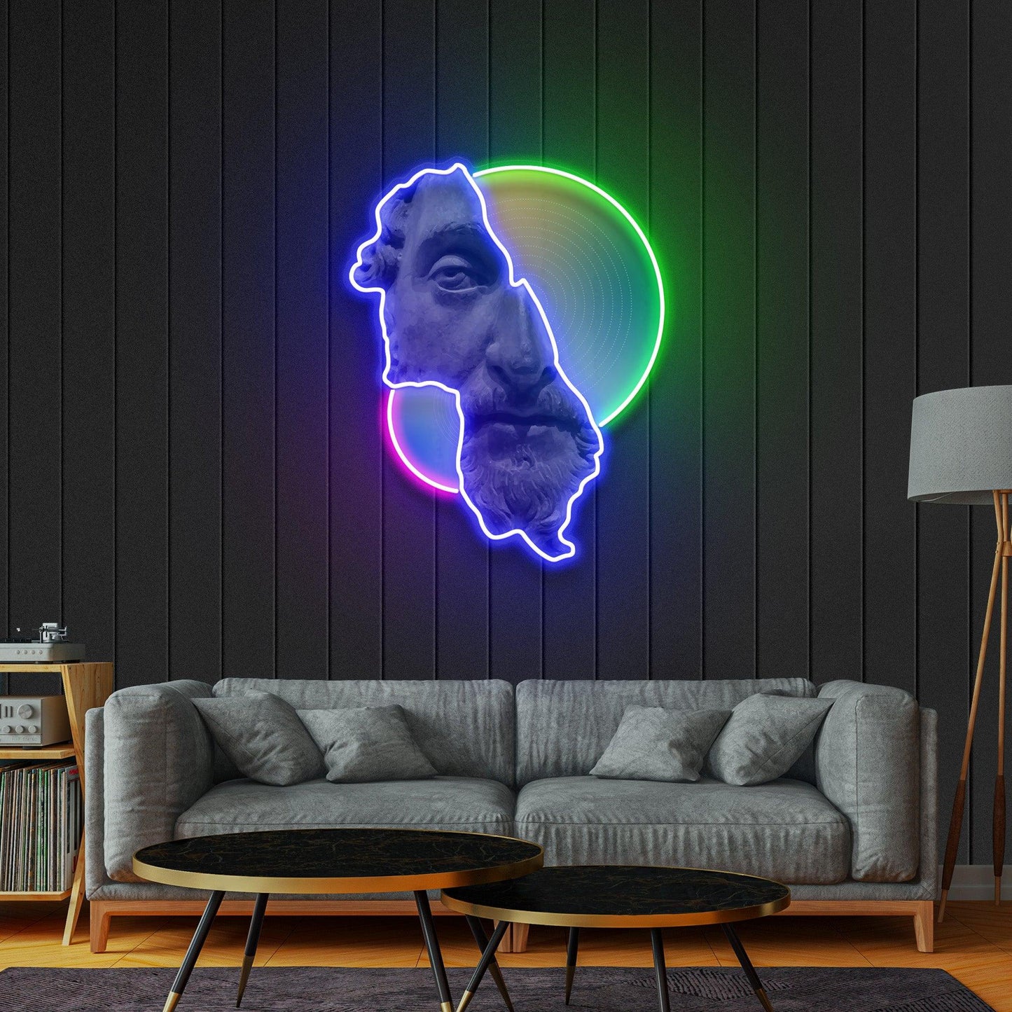 Abstract Art Neon Acrylic Artwork - Neonzastudio