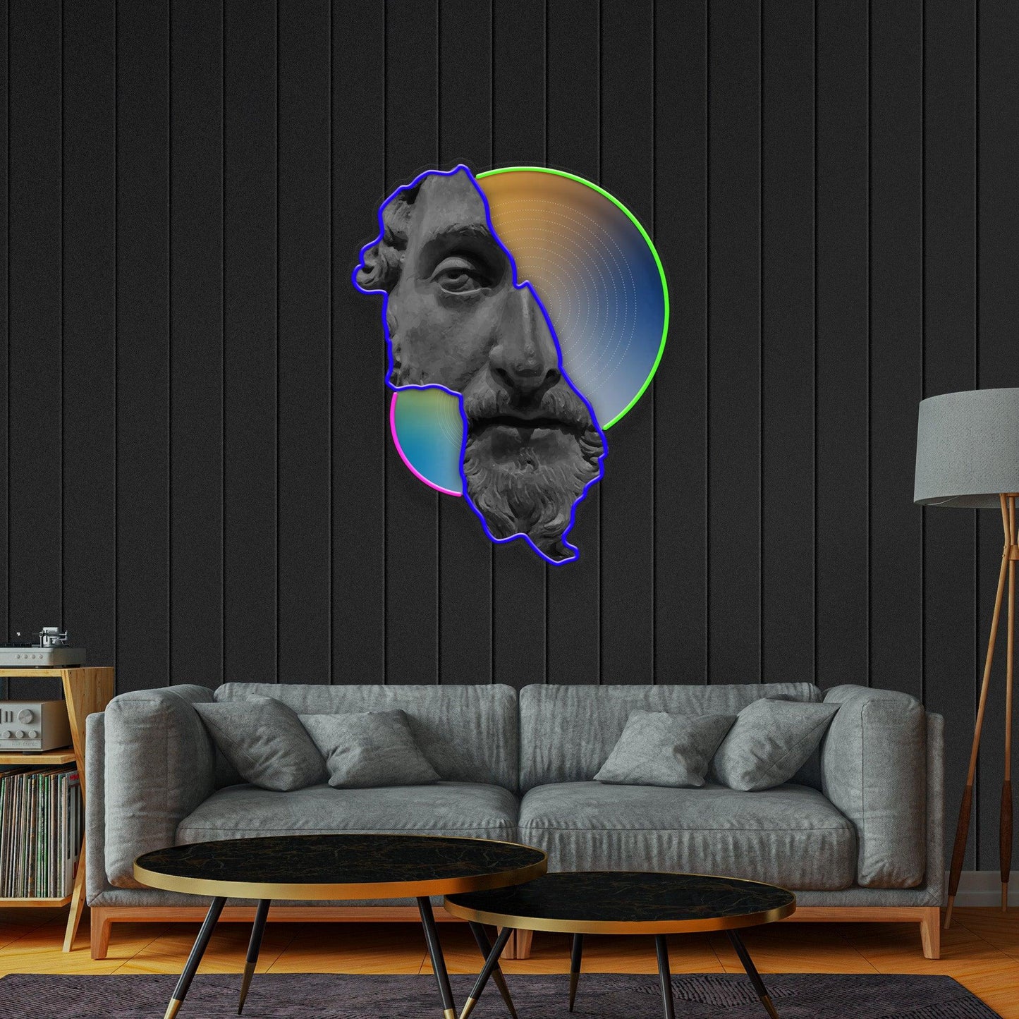 Abstract Art Neon Acrylic Artwork - Neonzastudio