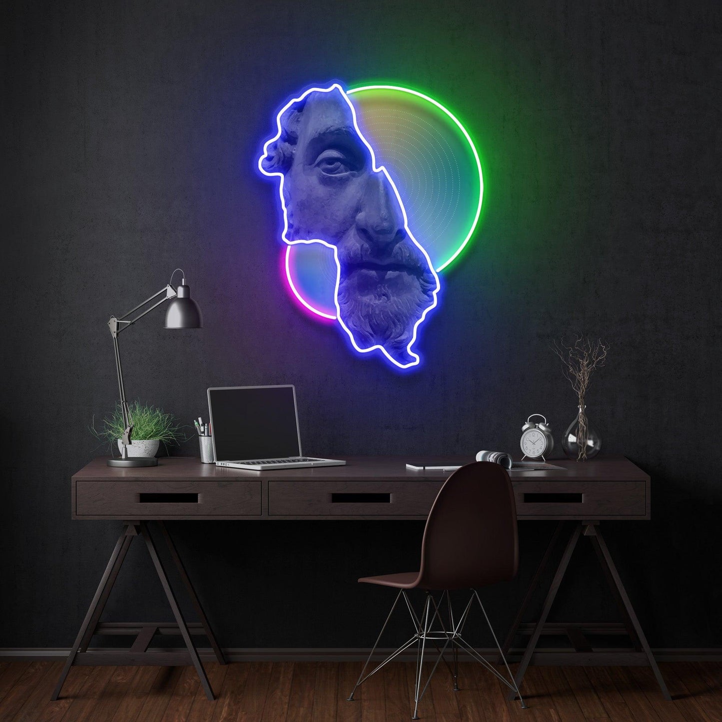 Abstract Art Neon Acrylic Artwork - Neonzastudio