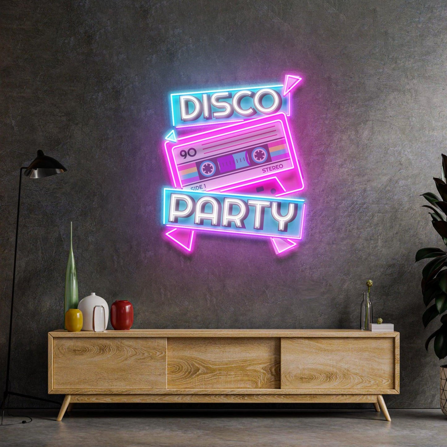 Disco Party Led Neon Acrylic Artwork - Neonzastudio
