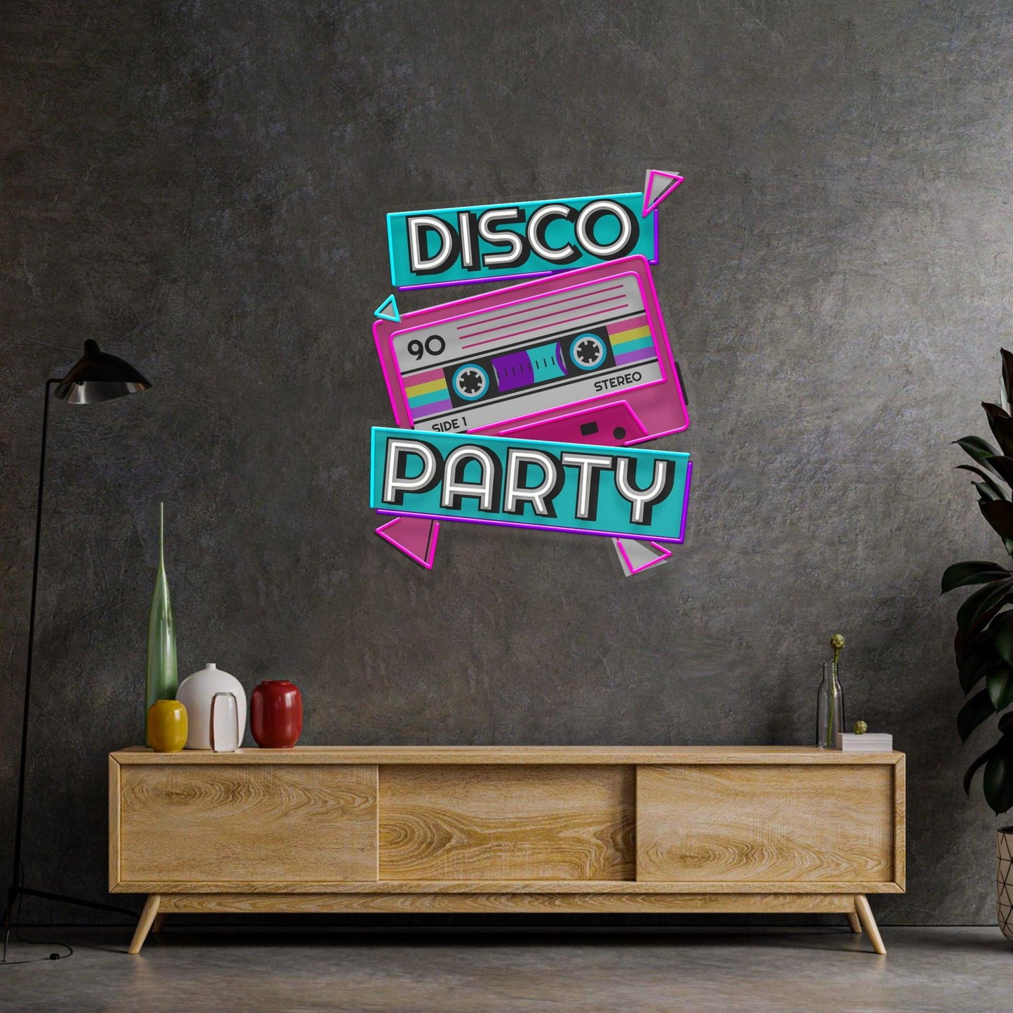 Disco Party Led Neon Acrylic Artwork - Neonzastudio