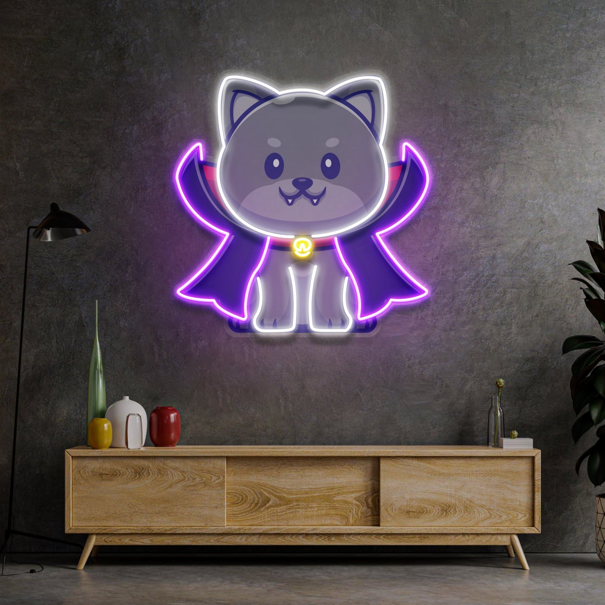 Dracula Dog LED Neon Sign Light Pop Art - Neonzastudio