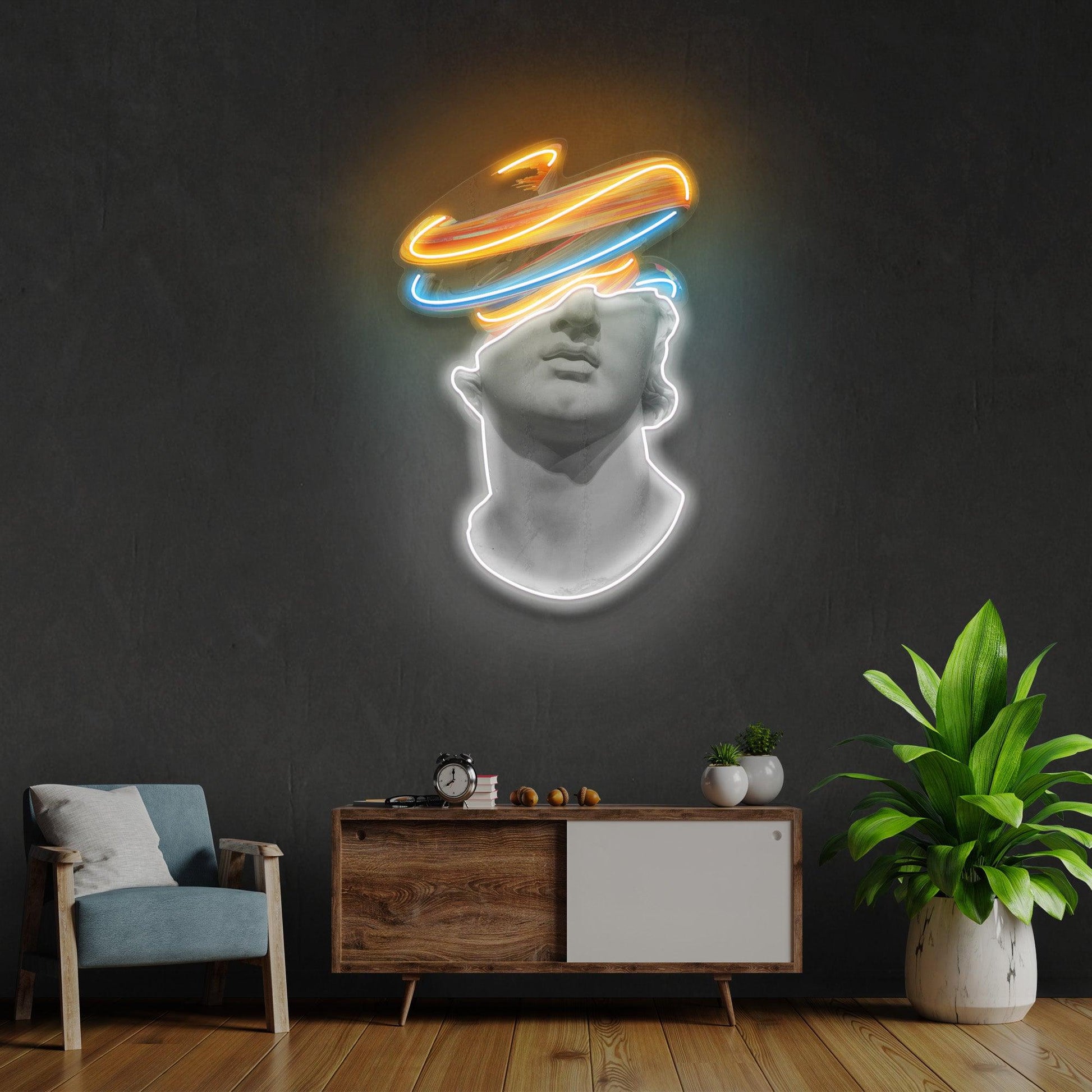 Greek Statue Art Neon Acrylic Artwork - Neonzastudio
